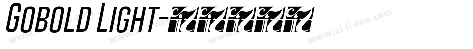 Gobold Light字体转换